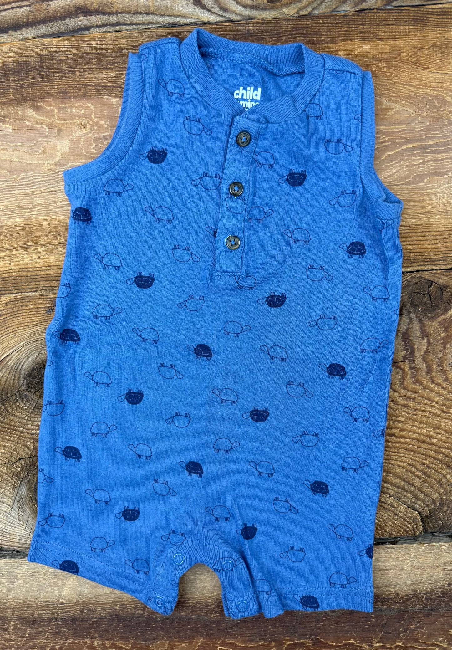 Child of Mine 12M Turtle Romper