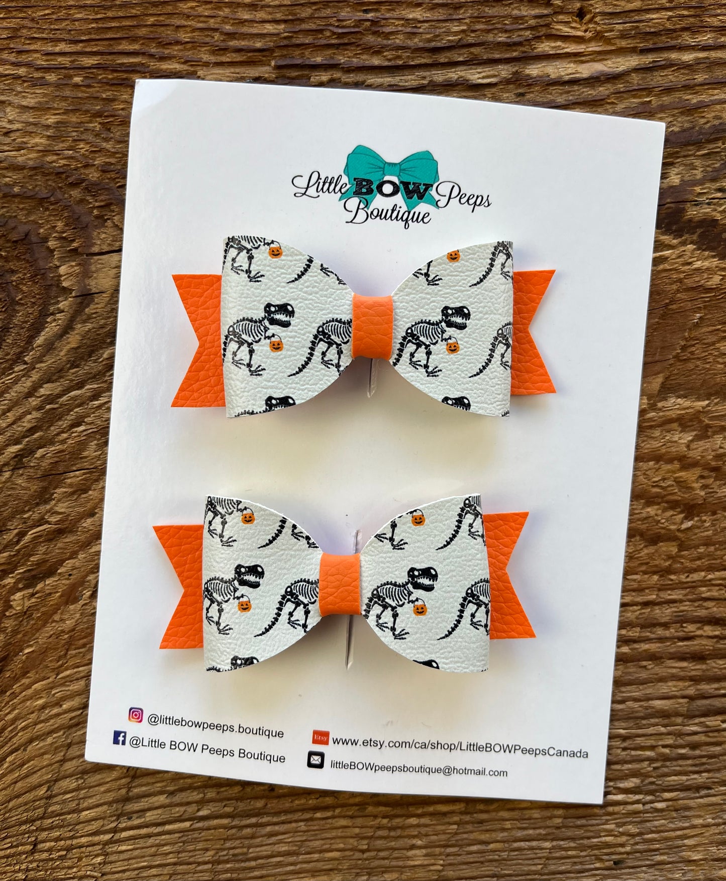 Halloween Dino Hair Clip Set