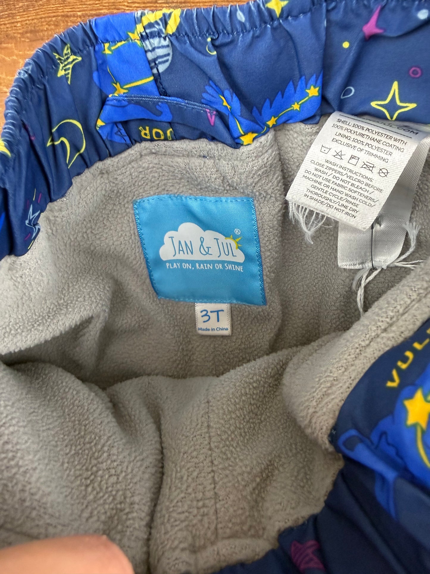 Jan & Jul 3T Lined Rain Pant