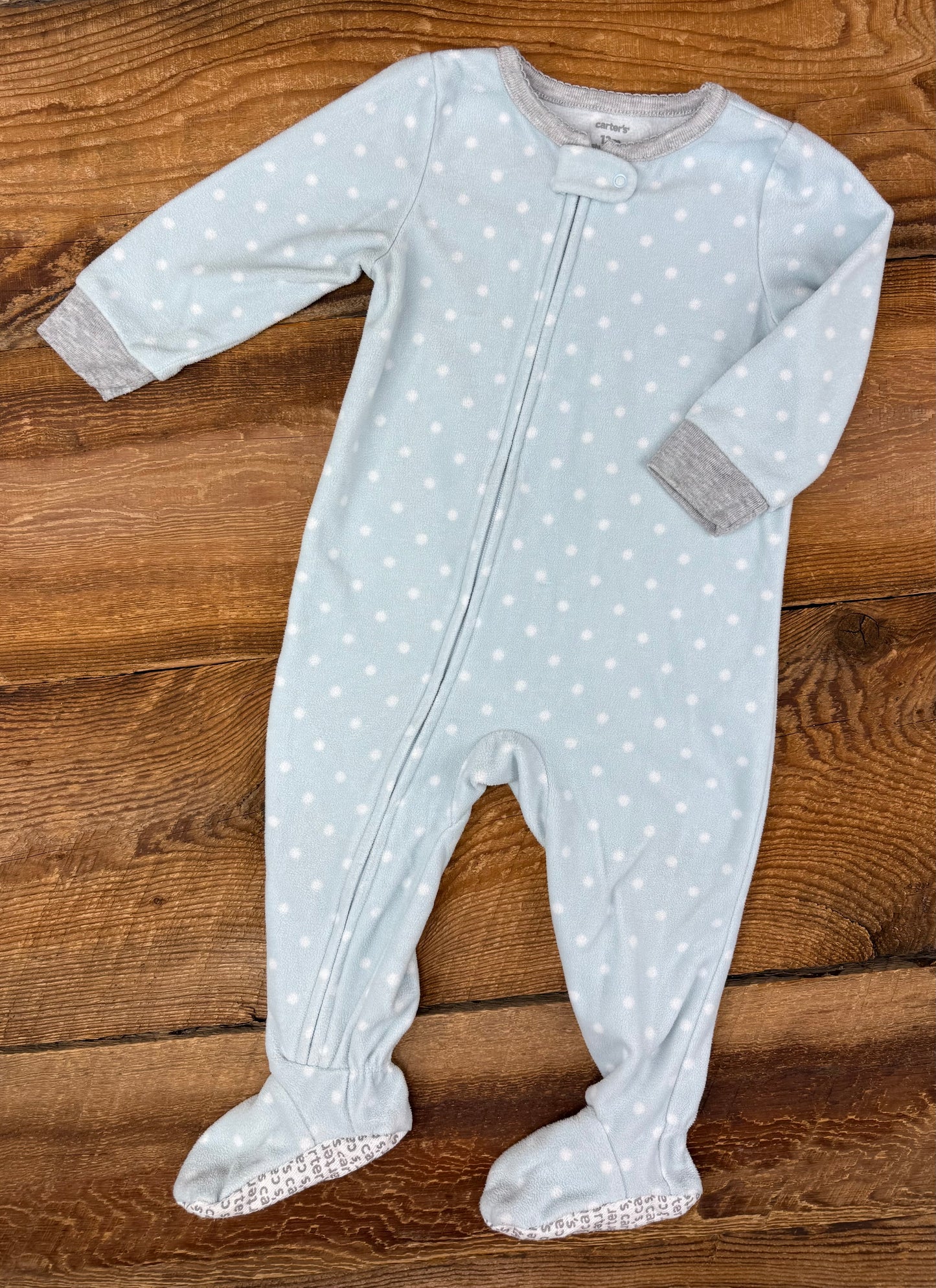 Carter’s 12M Fleece Polka Dot Sleeper