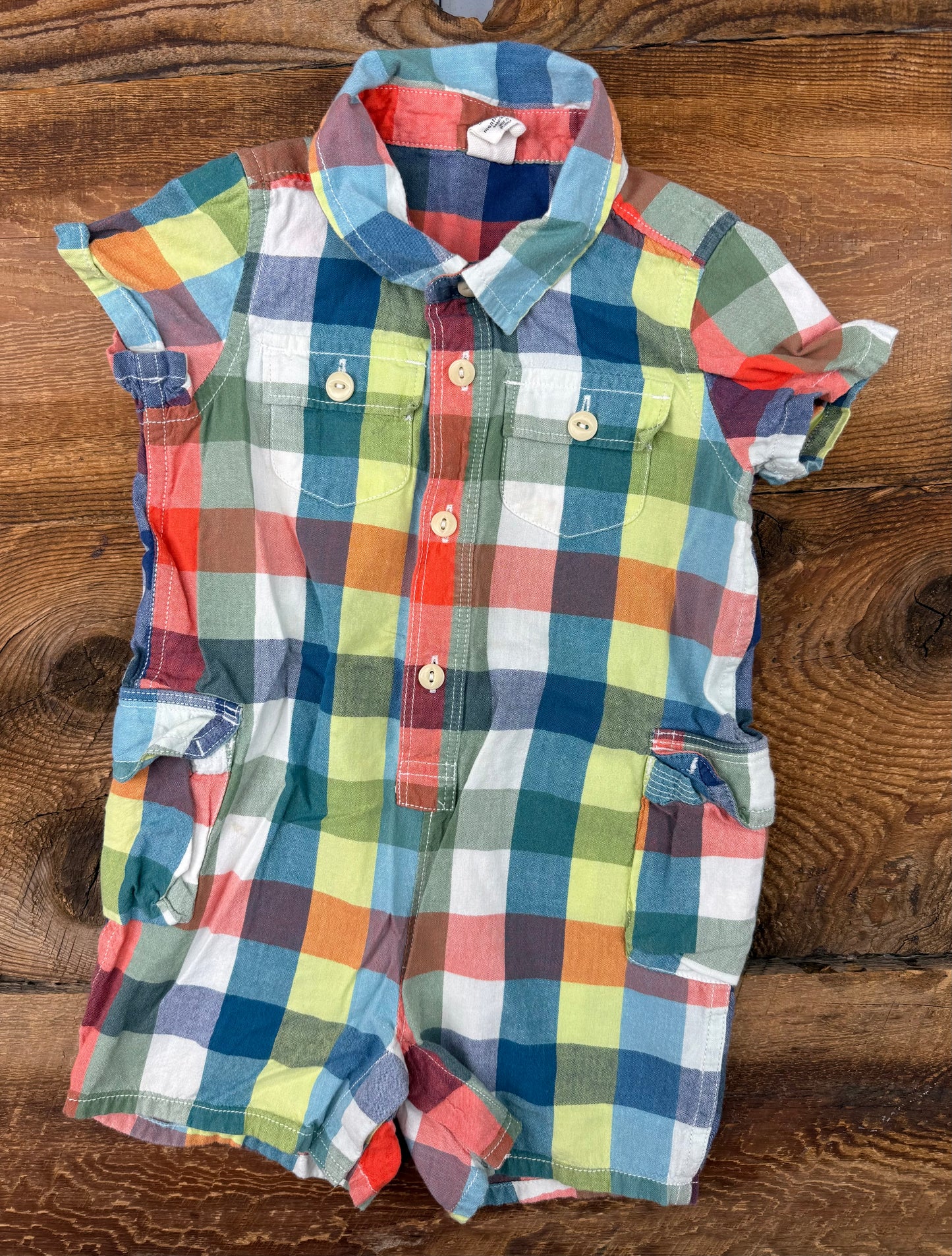Gap 18-24M Plaid Romper
