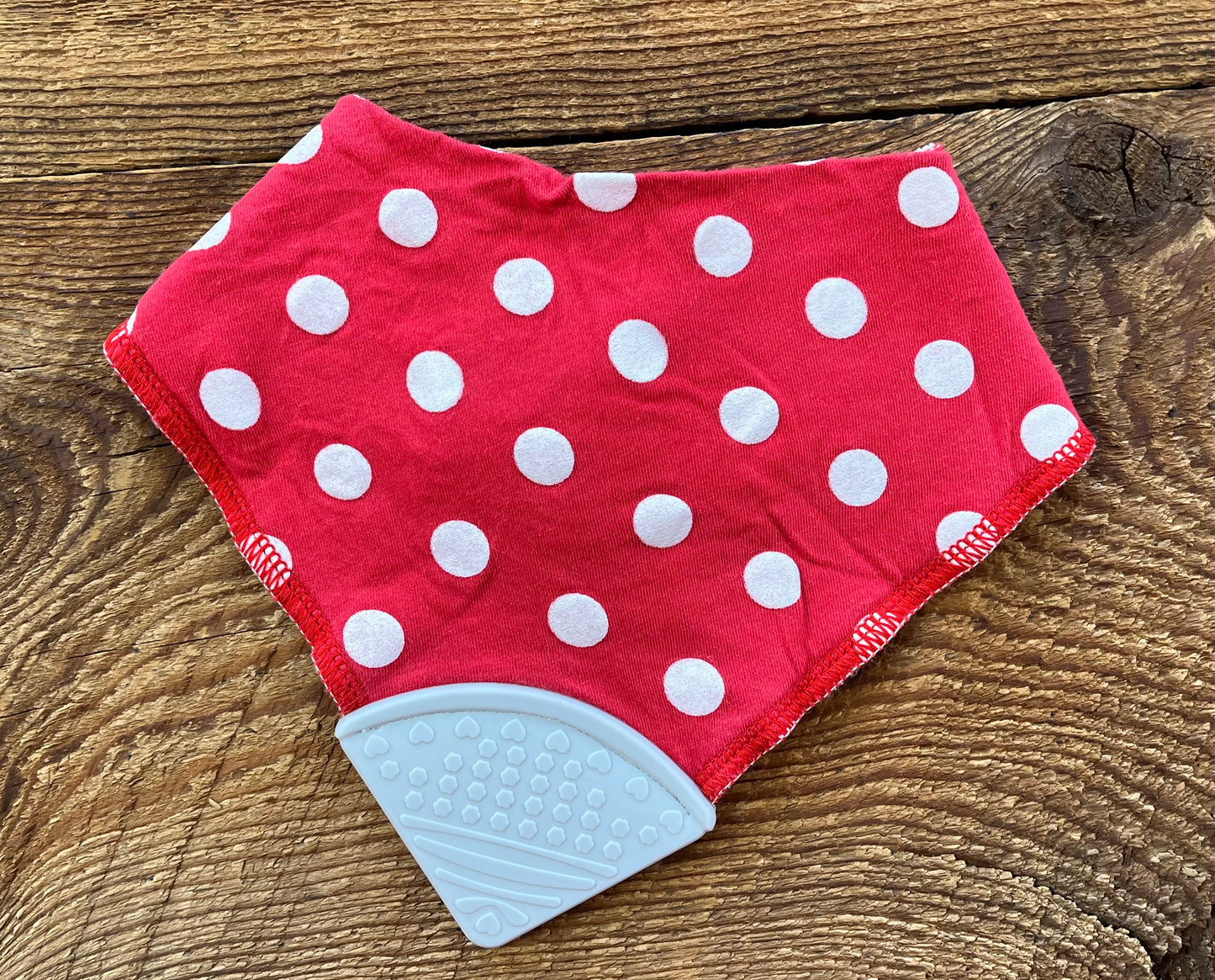 Polka Dot Teether Bib