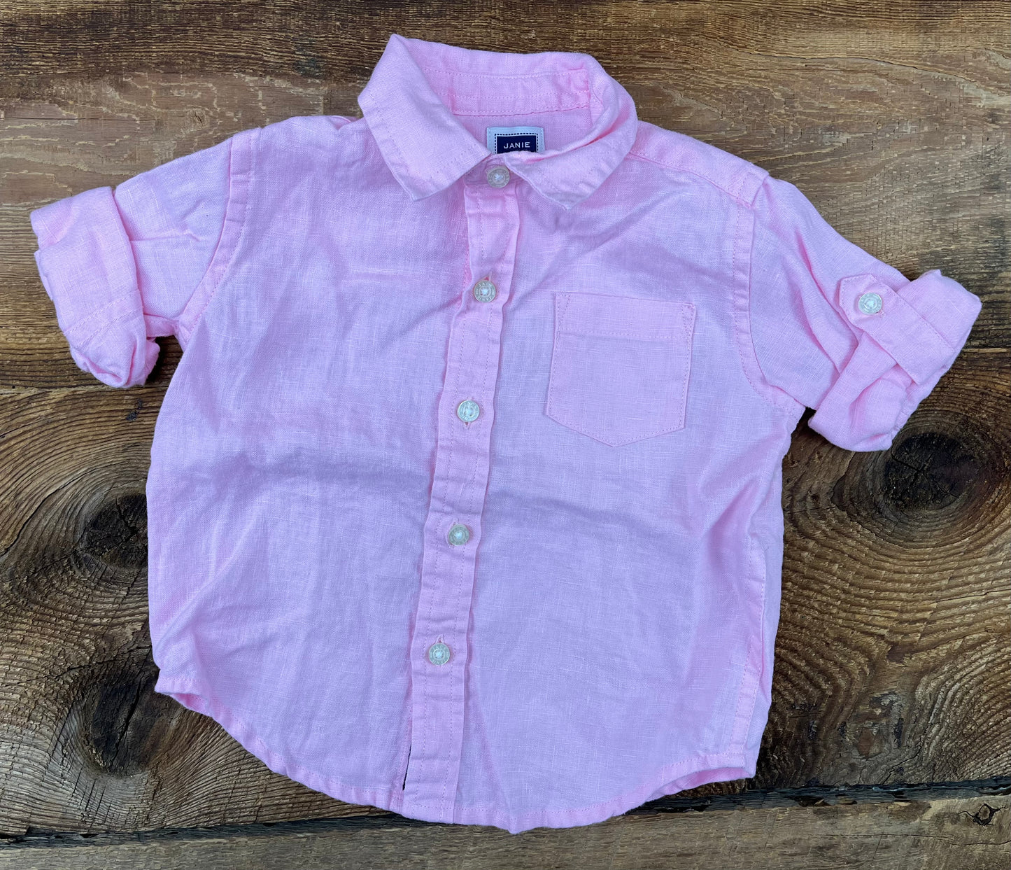 Janie & Jack 6-12M Linen Shirt