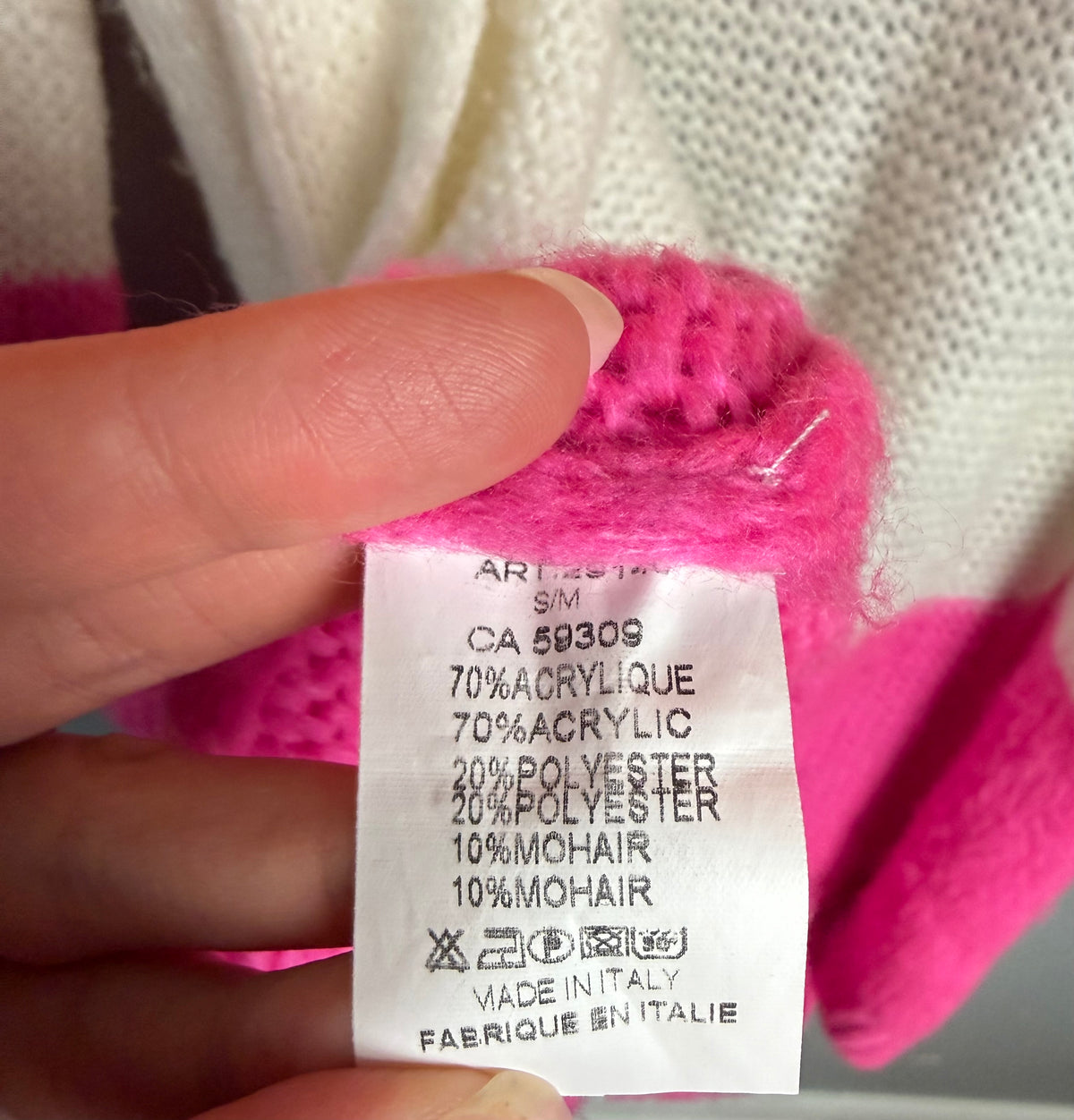 Angela Mara Women’s Small/Medium Mohair Blend Cardigan