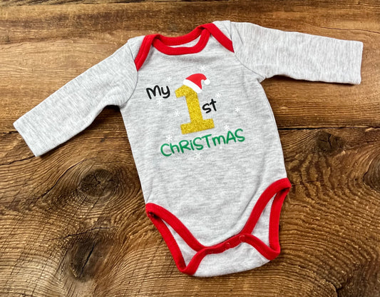 0-3M First Christmas Onesie
