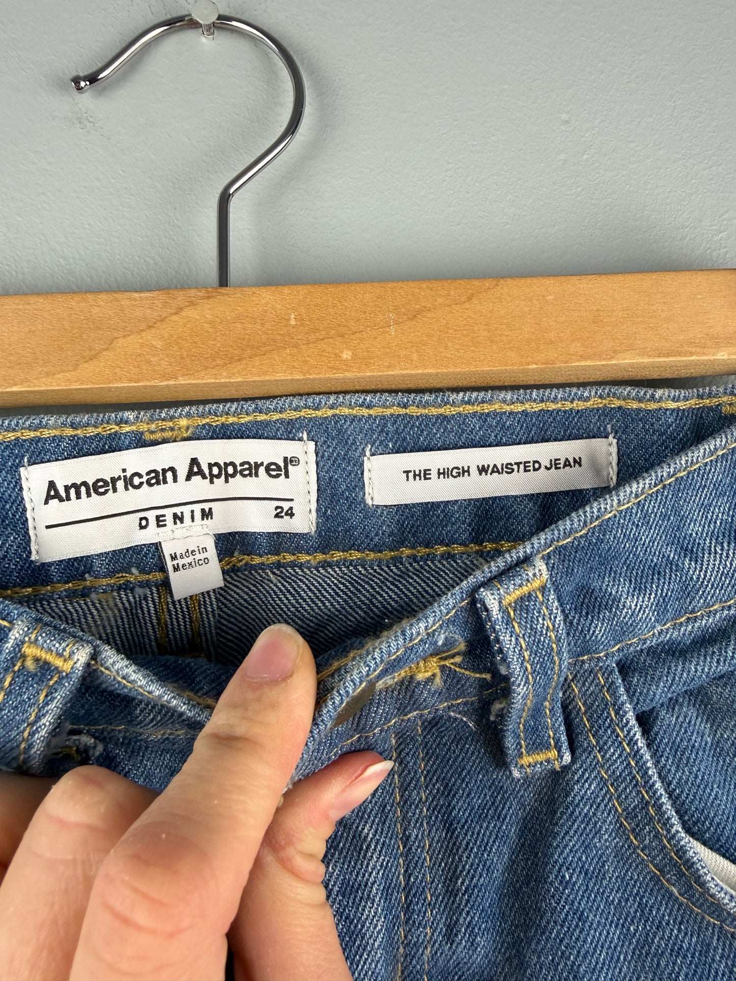 American Apparel Women’s 24 High Waisted Jean