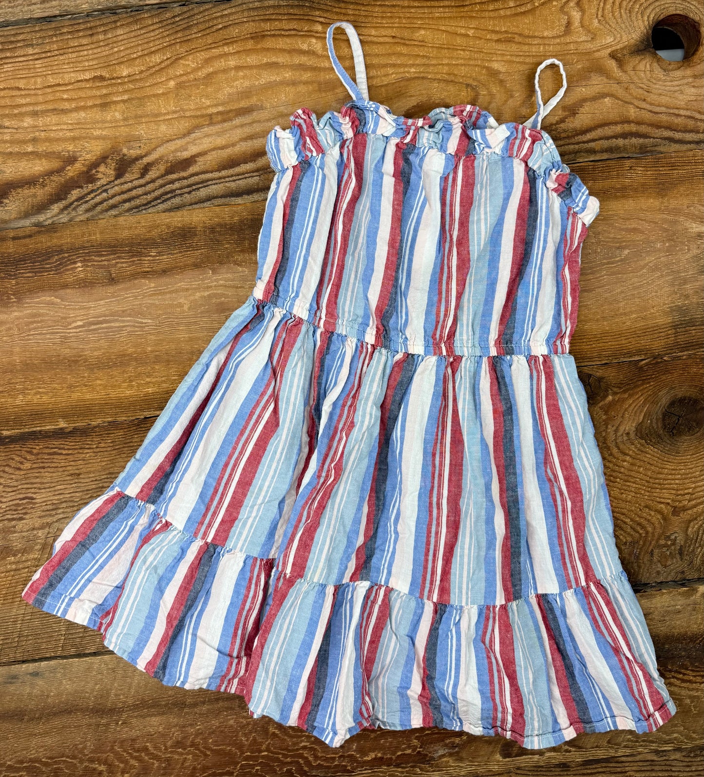 Old Navy 7/7A Striped Linen Dress