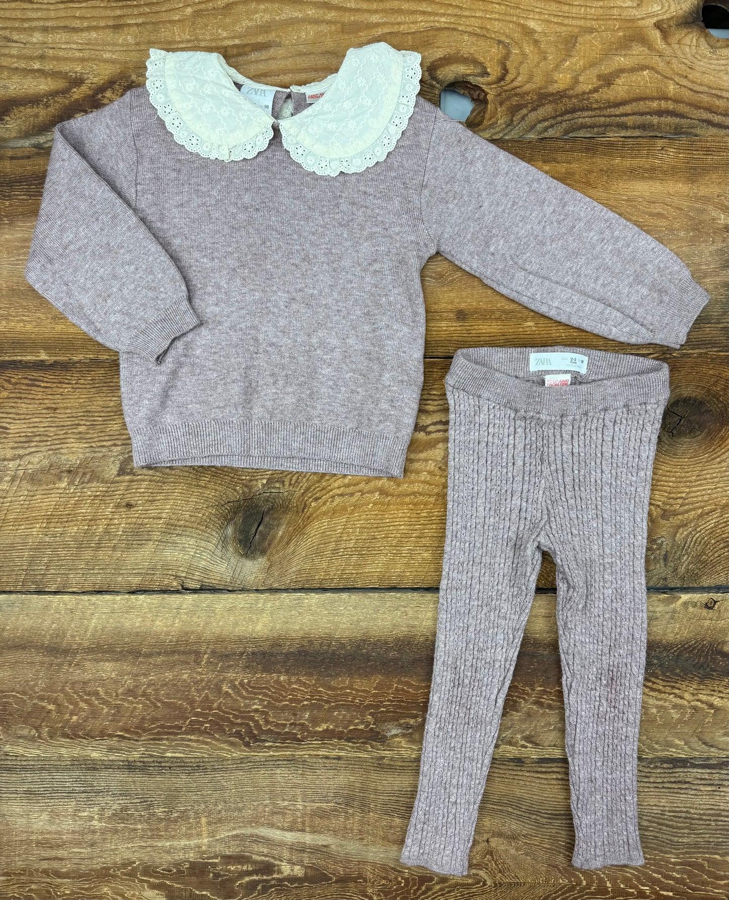 Zara 2/3T Ribbed Outfit