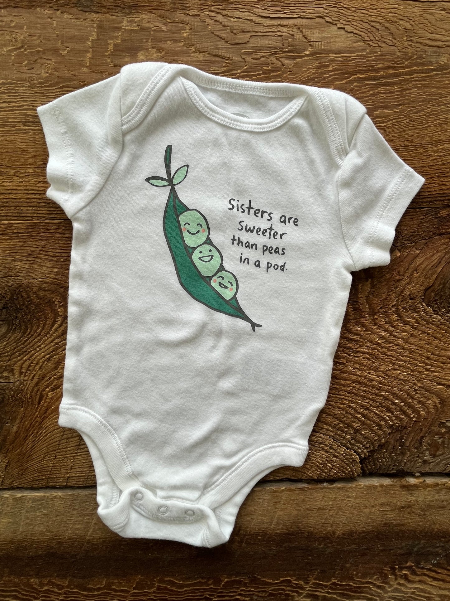 Old Navy 3-6M Sisters Onesie