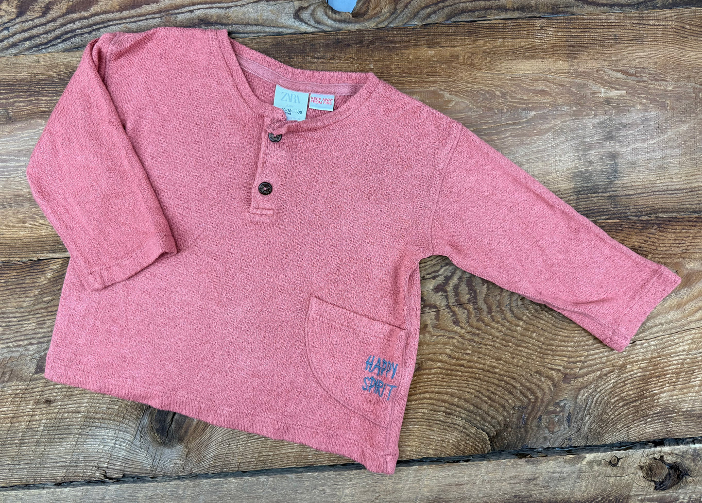 Zara 12-18M Happy Spirit Shirt