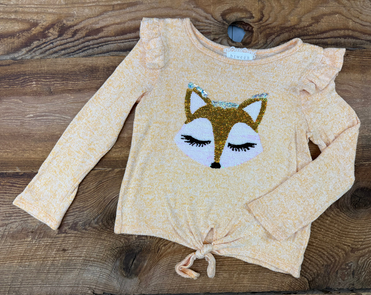 Btween 4T Sequin Fox Shirt
