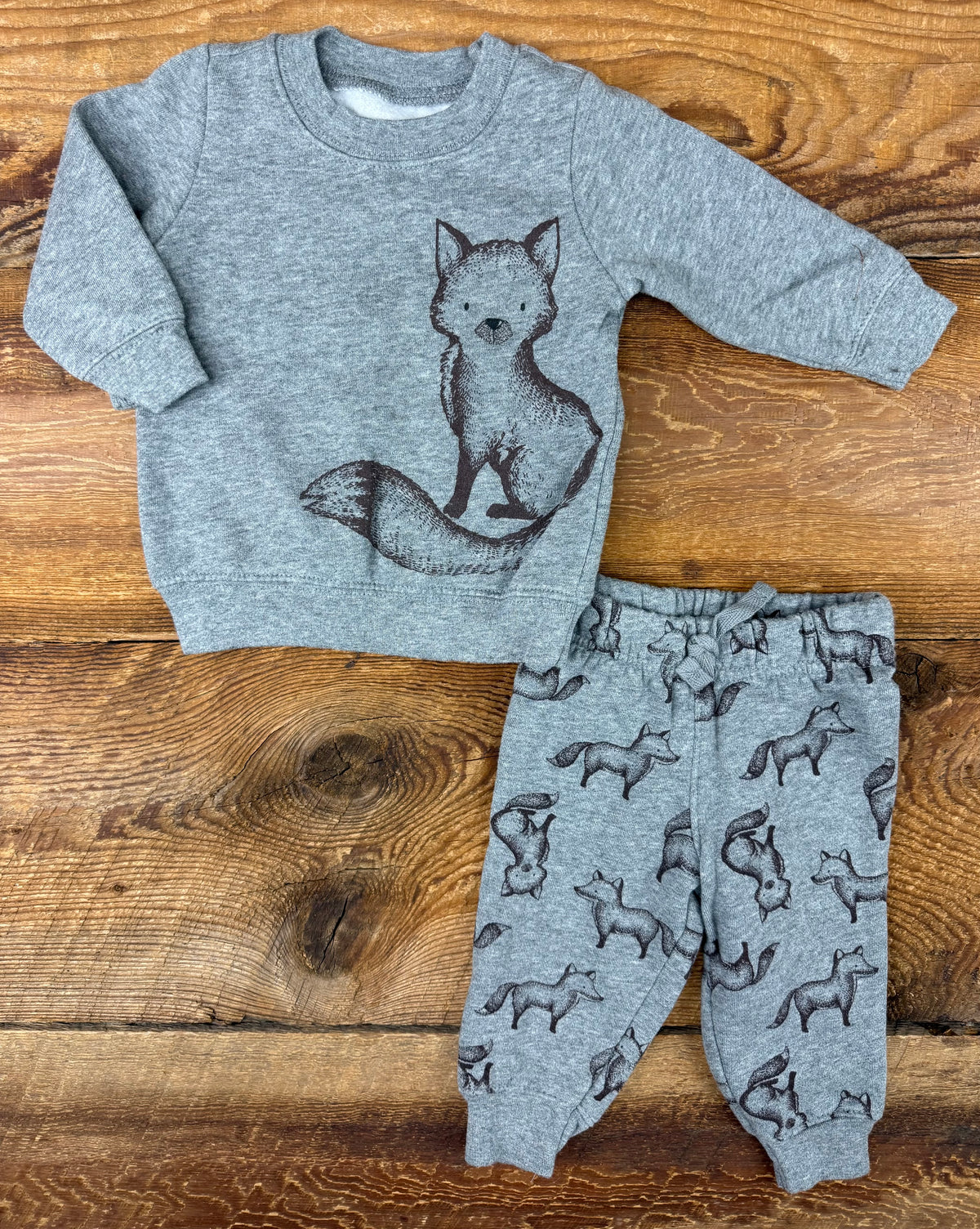 Child of Mine 3-6M Fox Jogger Outfit