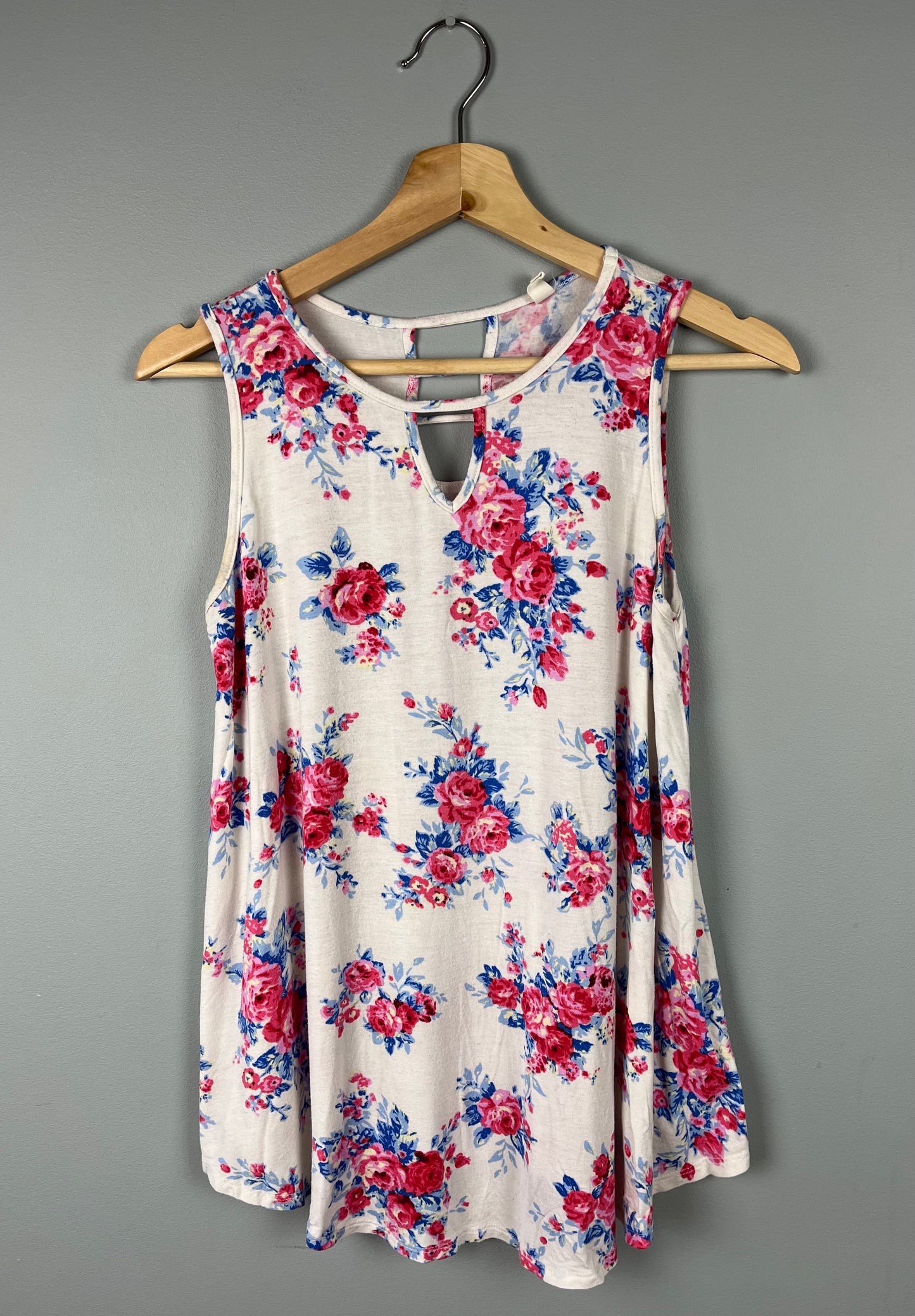Pink Blush Maternity Small Floral Tank