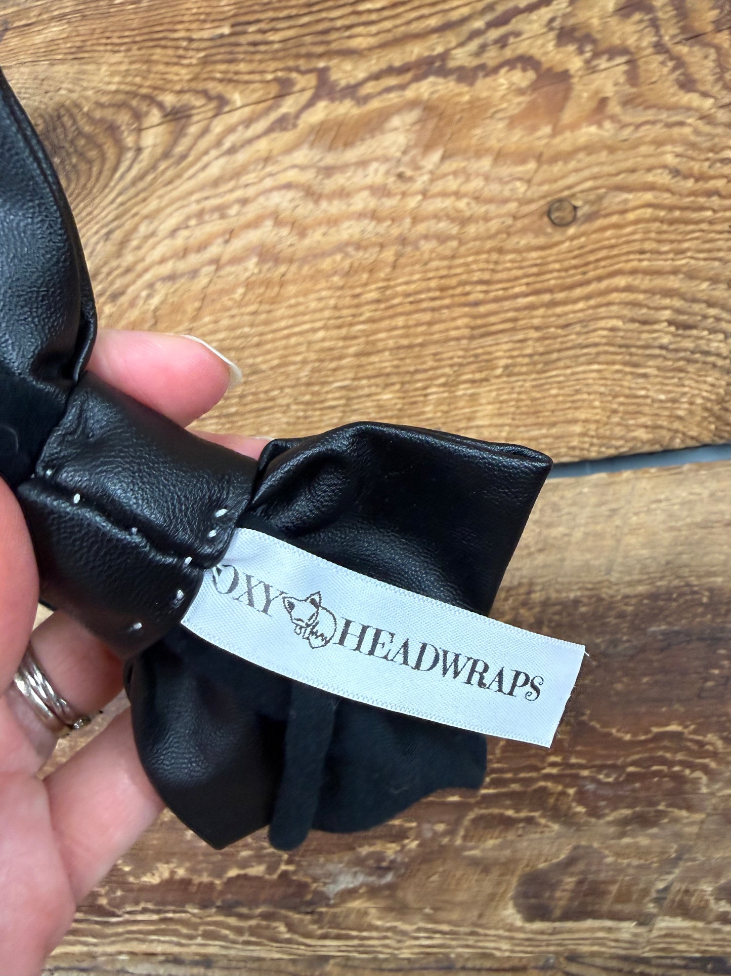 Foxy Headwraps Faux Leather Bow Headband