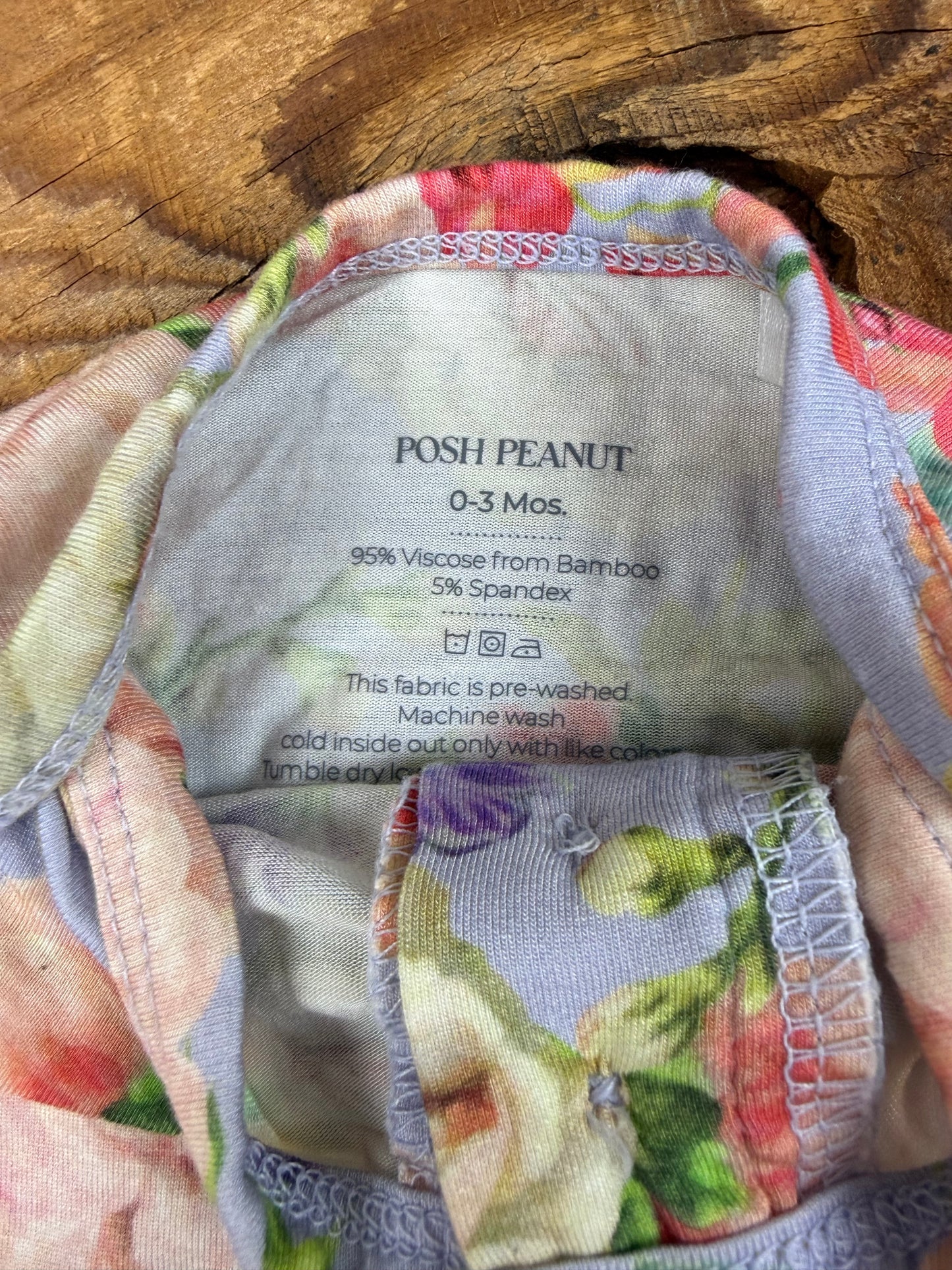 Posh Peanut 0-3M Bamboo Floral Sleep Gown