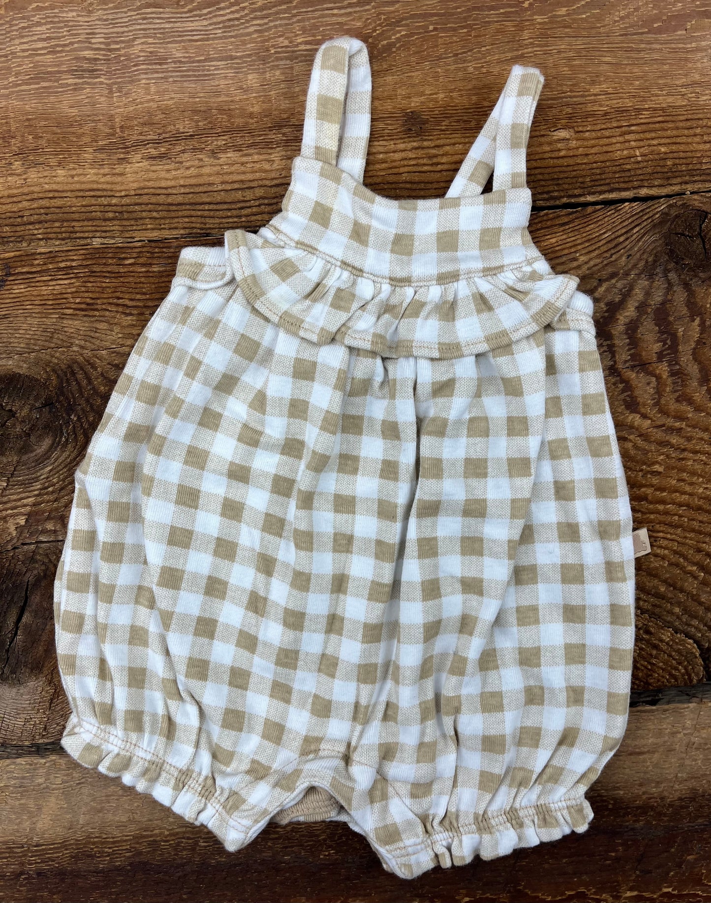 Gap NB Plaid Romper