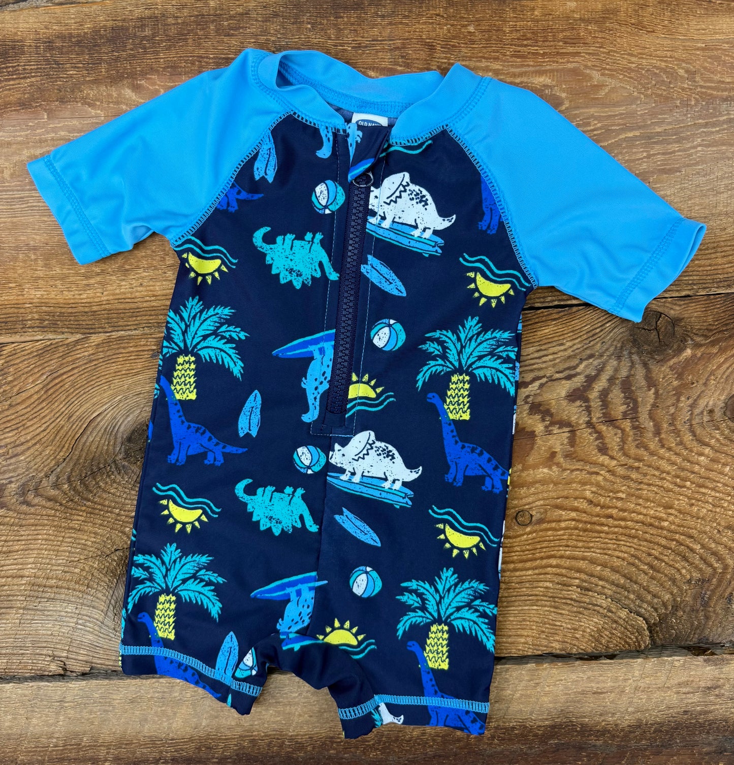 Old Navy 3-6M Dino Rashguard