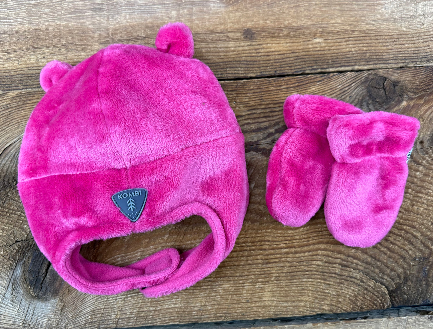 Kombi 0-6M Fleece Hat & Mitt Set