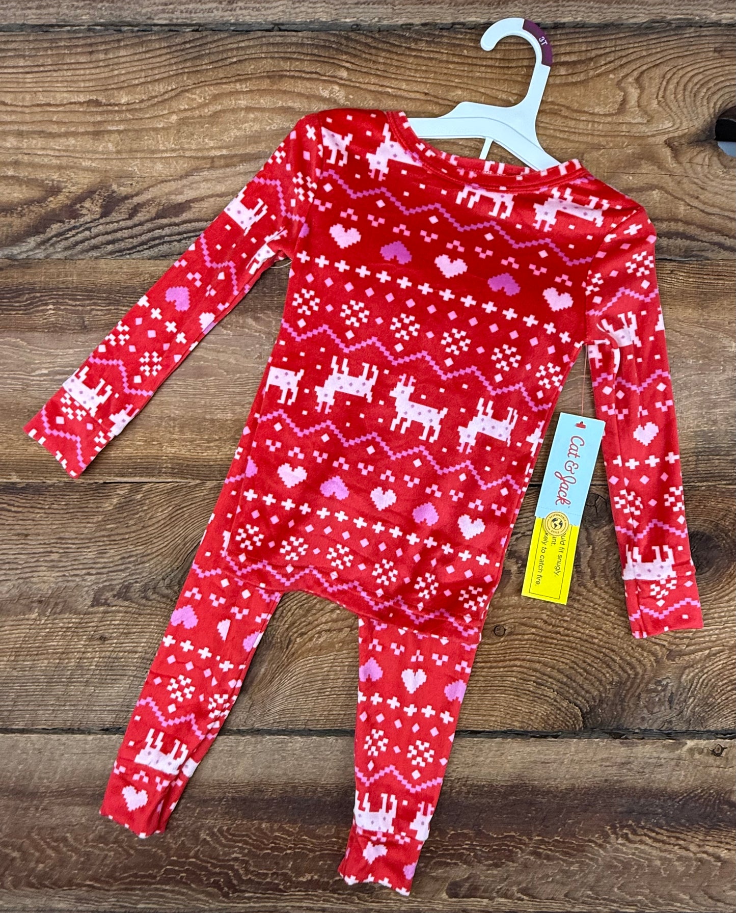 Cat & Jack 3T Fleece Reindeer Pajamas
