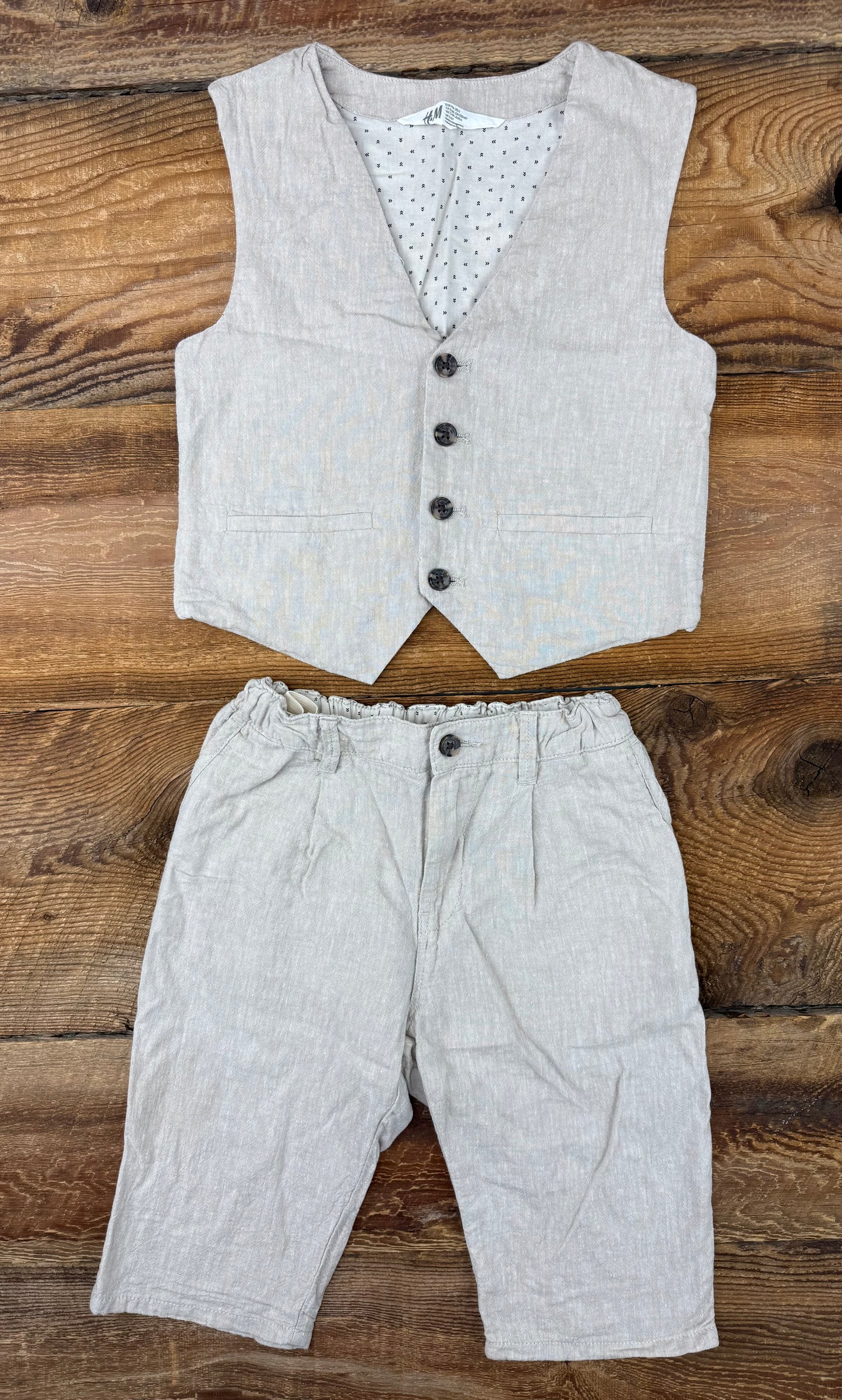 H&M 6Y Linen Dress Outfit