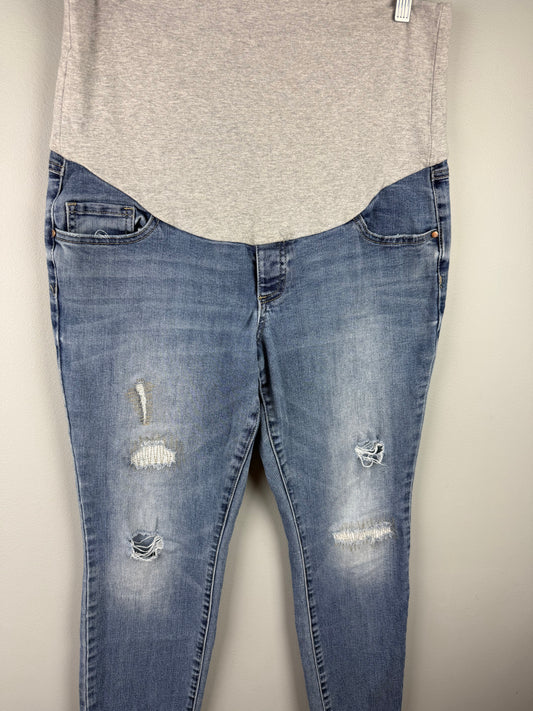 Thyme Maternity Large Distressed Slim Jean