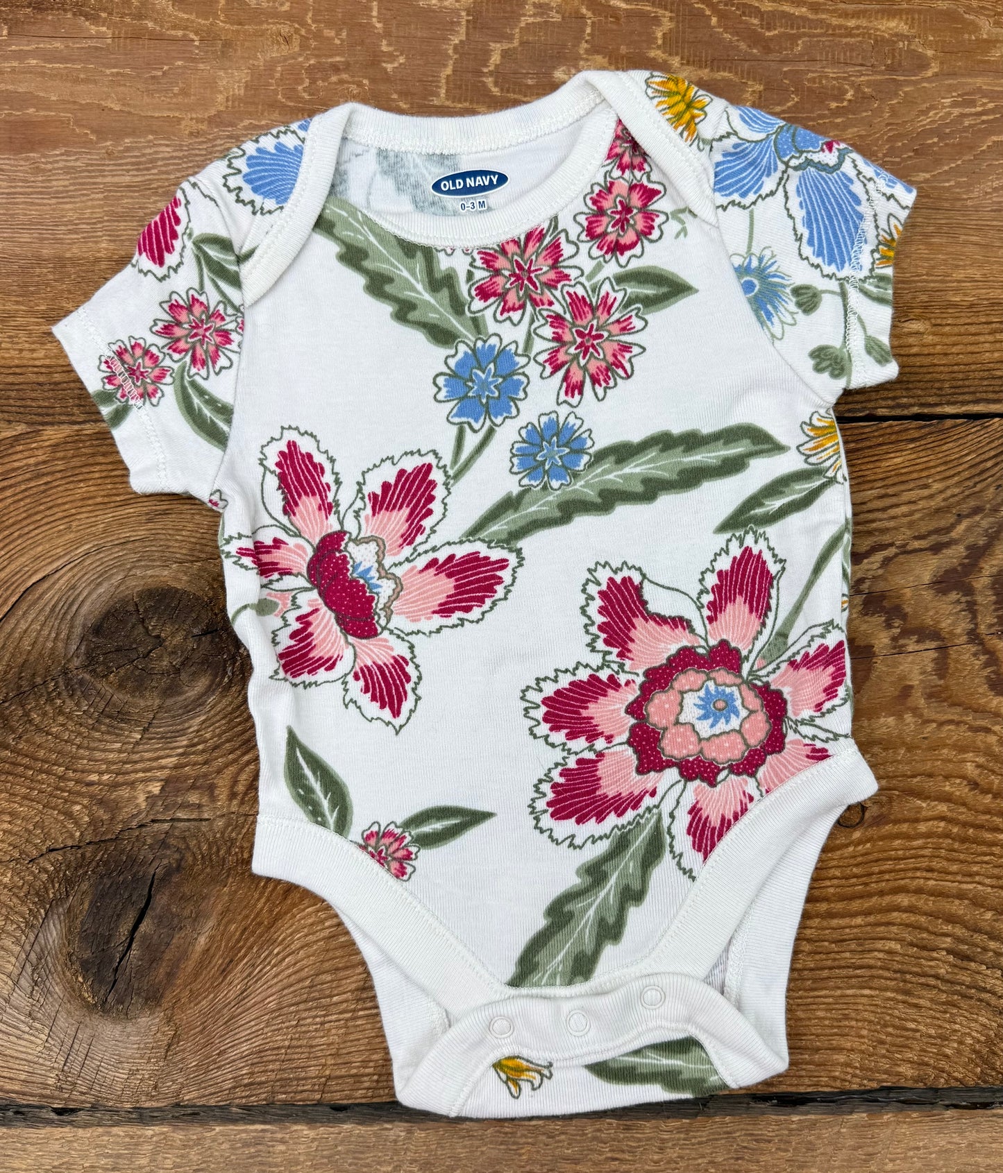 Old Navy 0-3M Floral Onesie