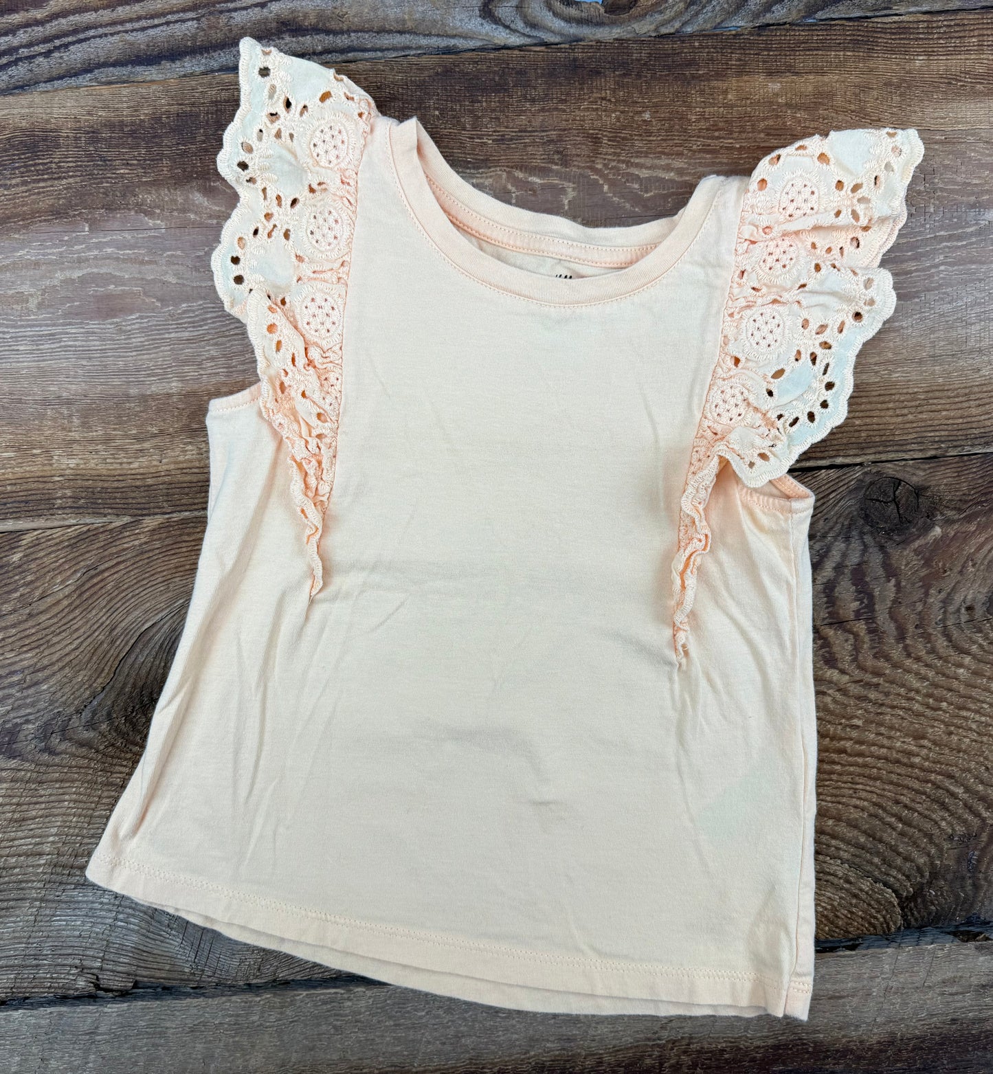 H&M 3/4T Lace Sleeve Tee