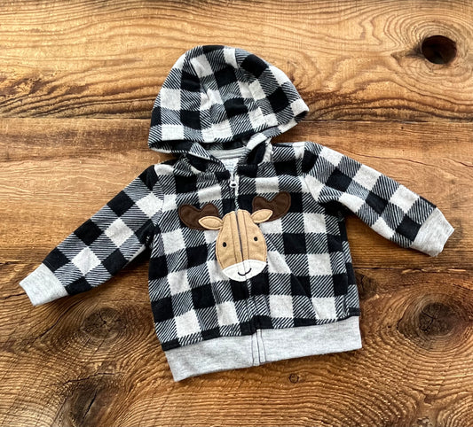 Child of Mine 0-3M Fleece Moose Sweater