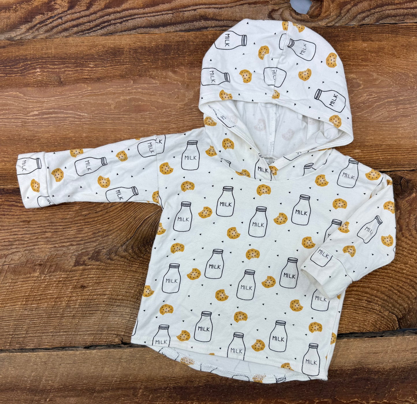 Kewe 3-6M Cookies & Milk Hoodie