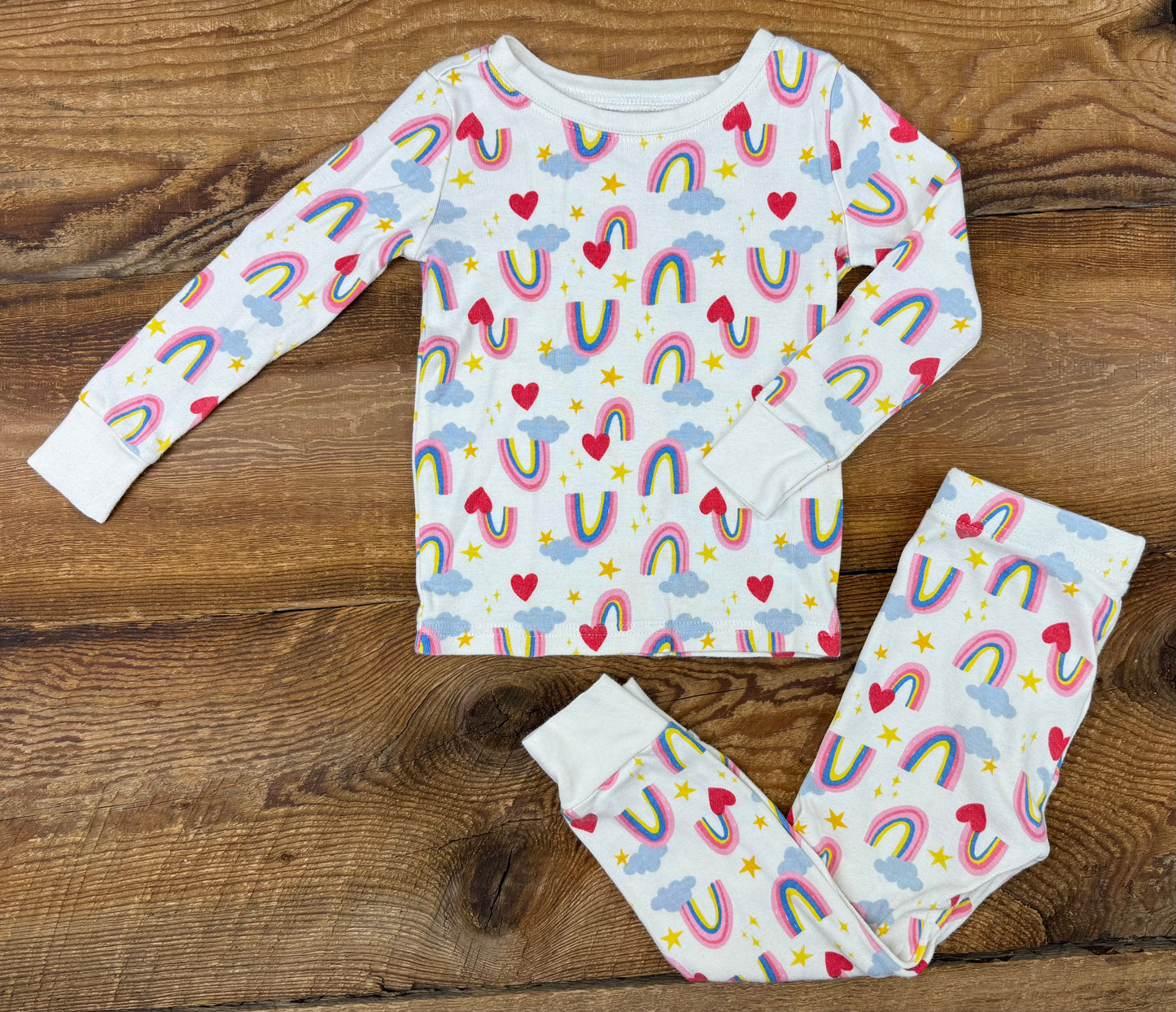 Old Navy 3T Rainbow Pajamas