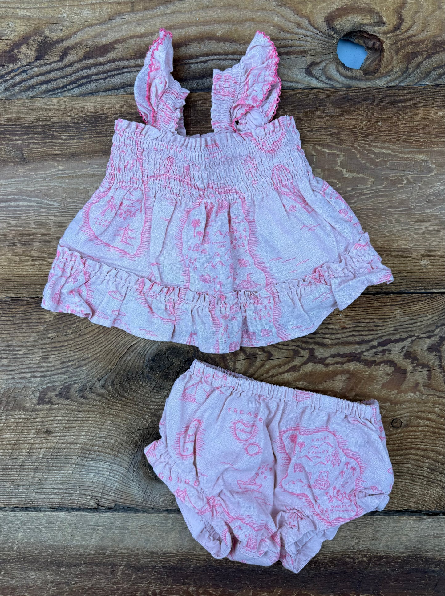 Gap 3-6M Treasure Map Outfit