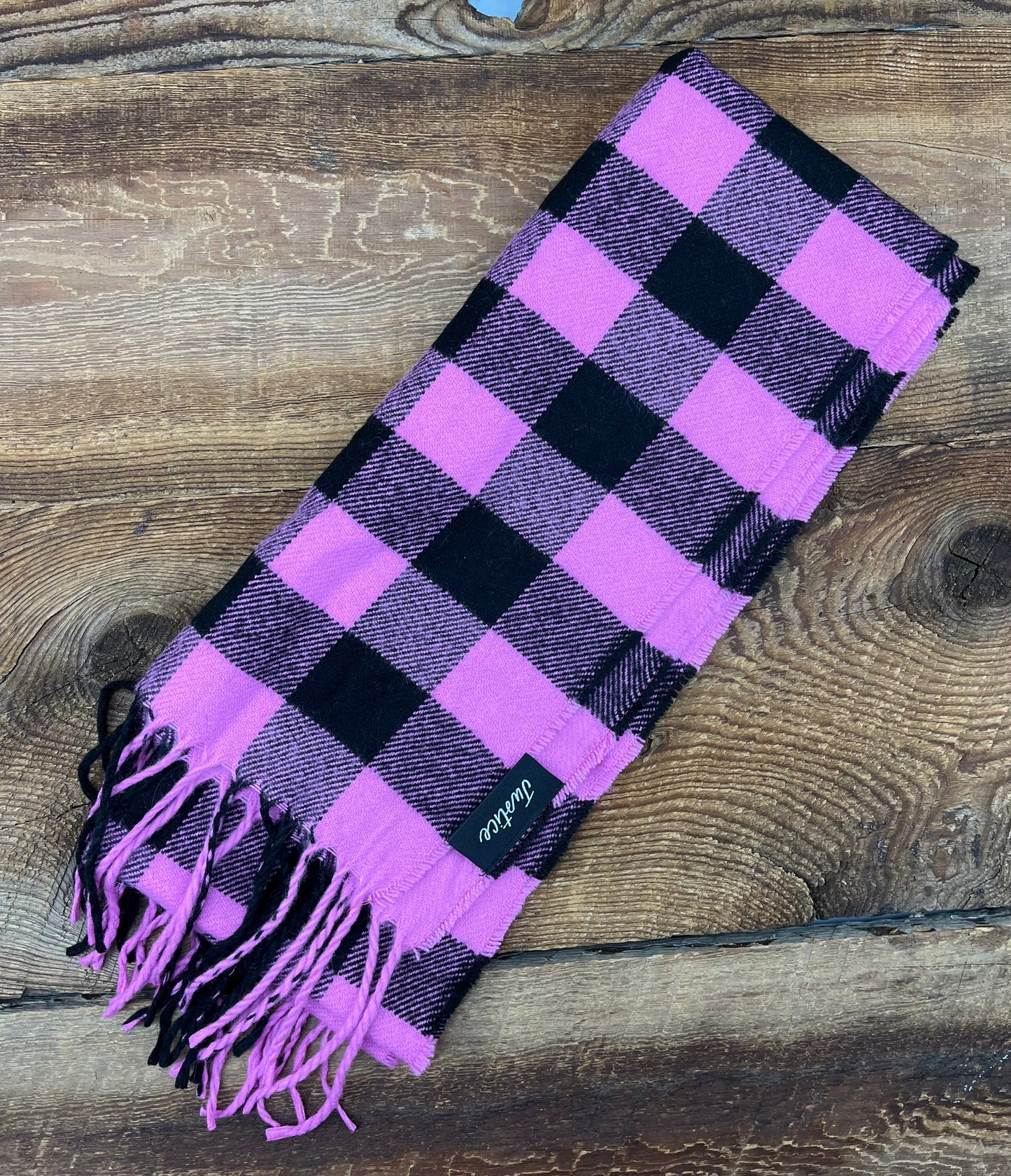 Justice O/S Plaid Scarf