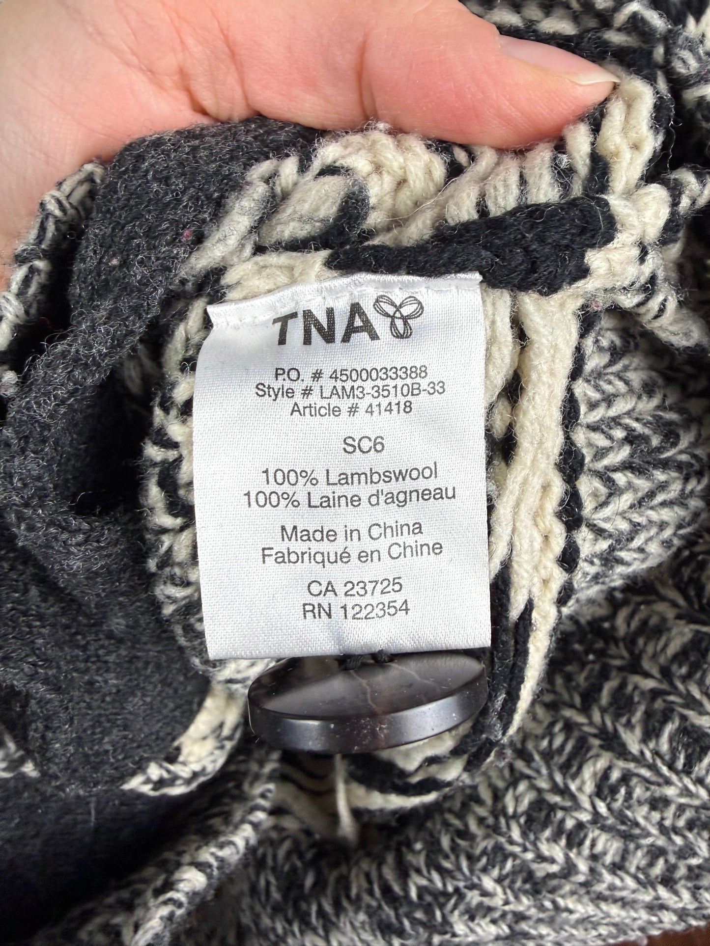 TNA Women’s Medium Lambswool Cardigan