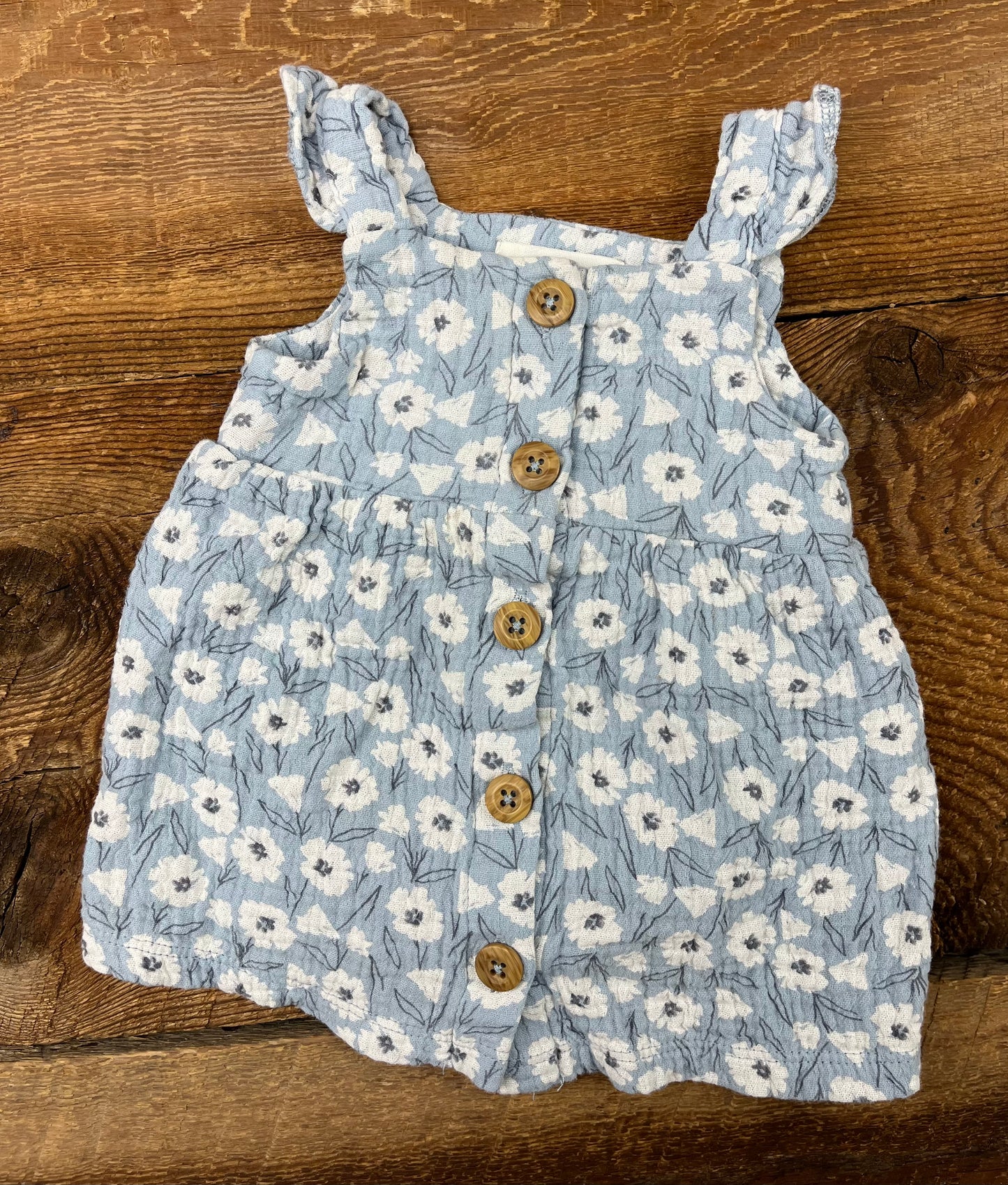 Rabbit + Bear 0-3M Muslin Dress