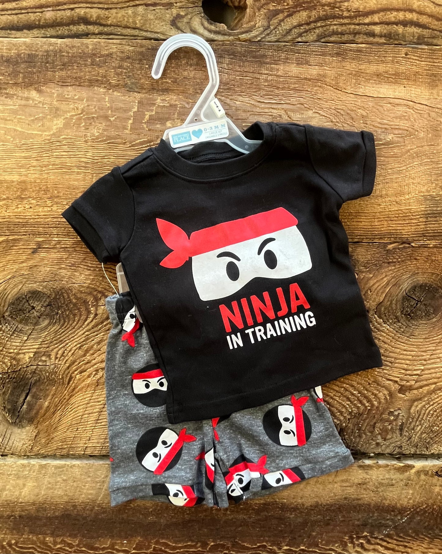 The Children’s Place 0-3M Ninja In Training Pajamas