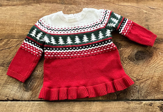 Carter’s 12M Knit Tree Peplum Sweater