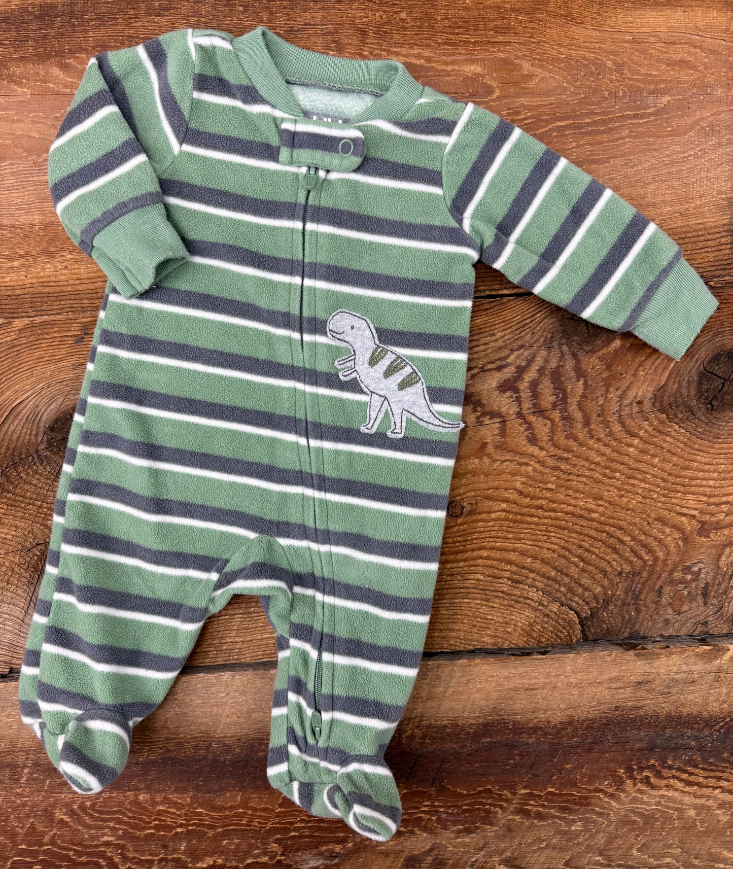 Child of Mine NB Fleece Dino Sleeper
