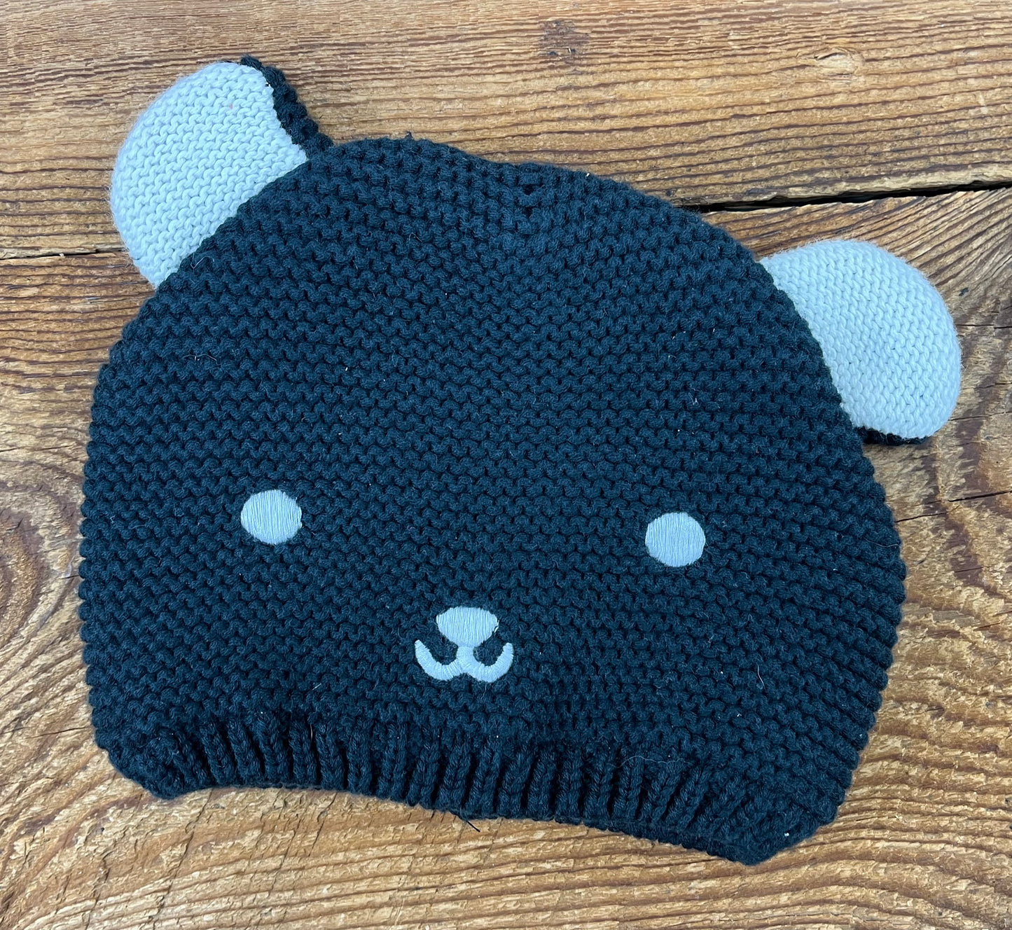 Indigo Baby 0-12M Knit Bear Hat