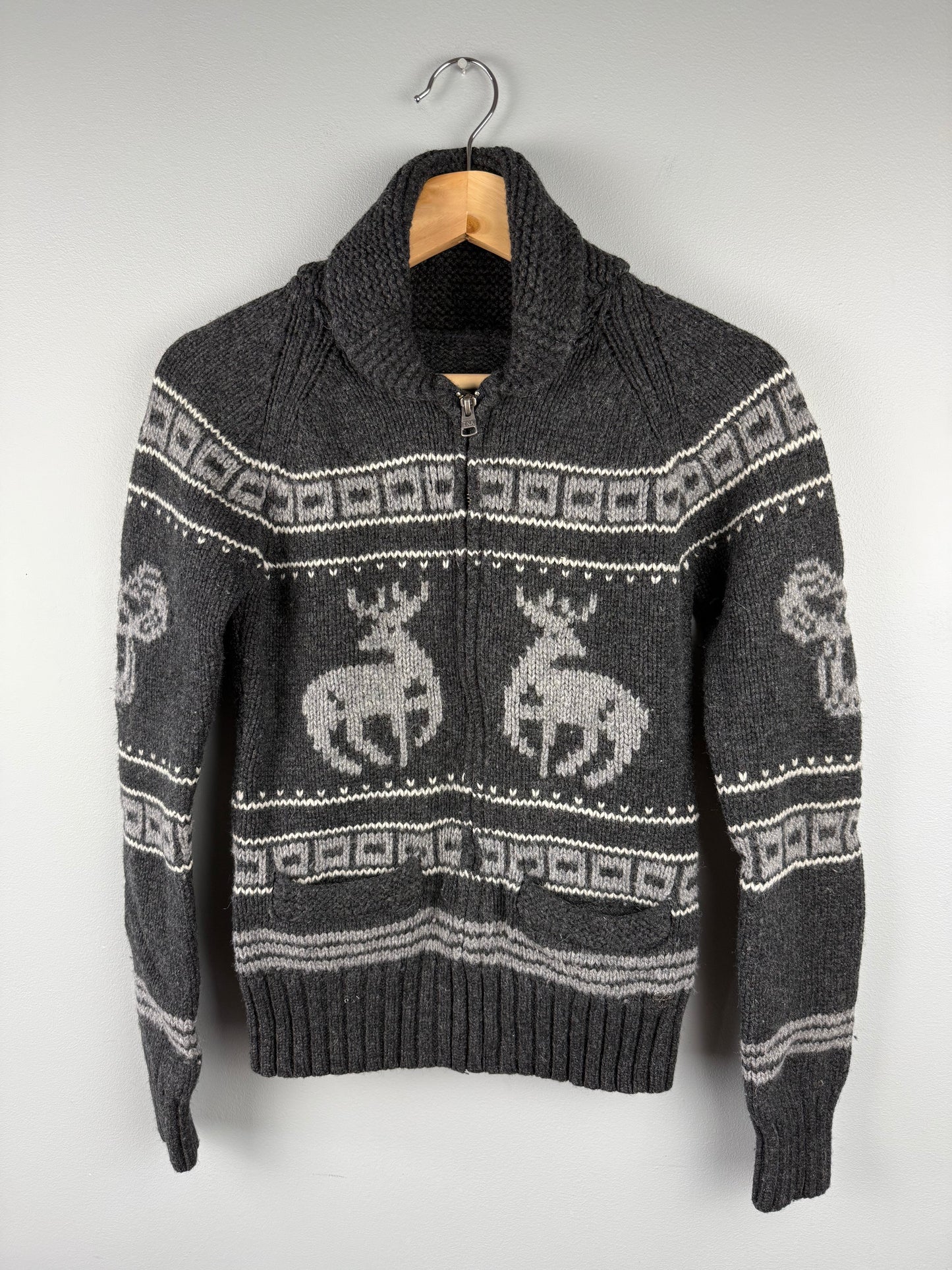TNA Women’s Medium Reindeer Lambswool Cardigan