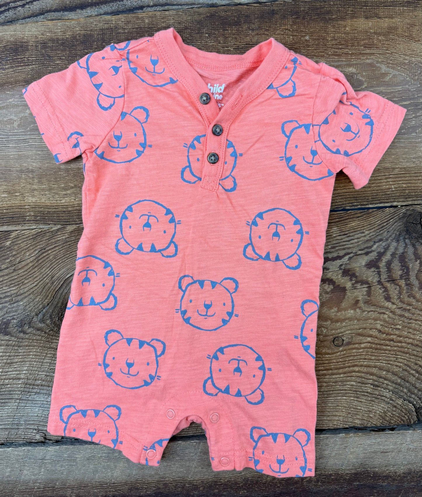 Child of Mine 6-9M Tiger Romper