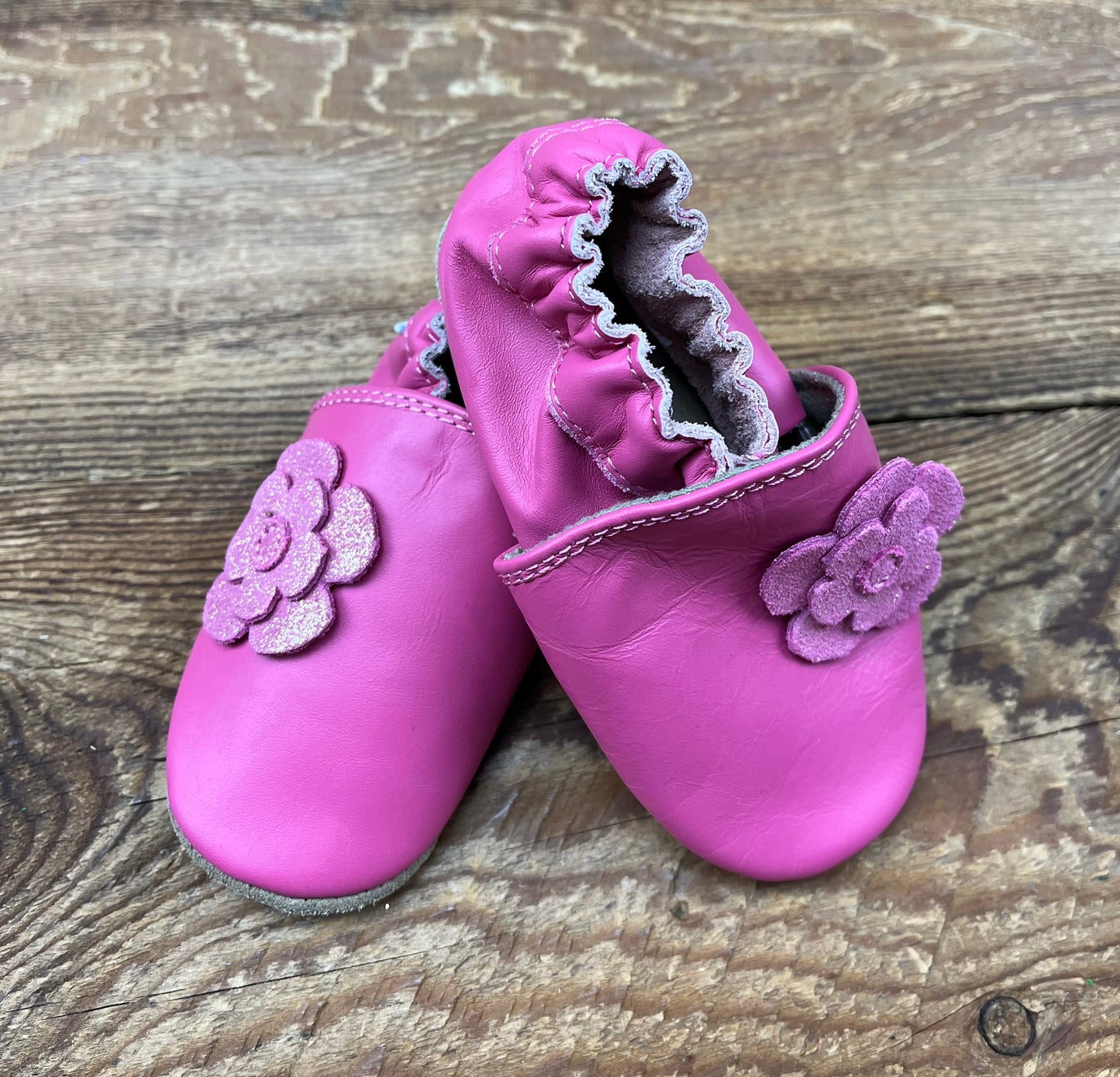 Robeez 12-18M Floral Leather Shoe