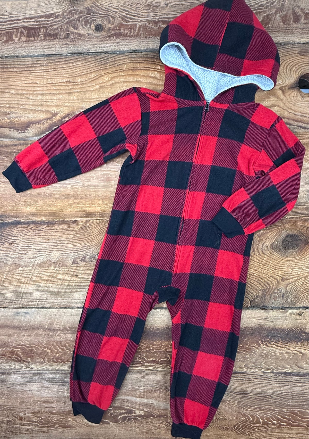 TCP 4T Fleece Plaid Hooded Sleeper