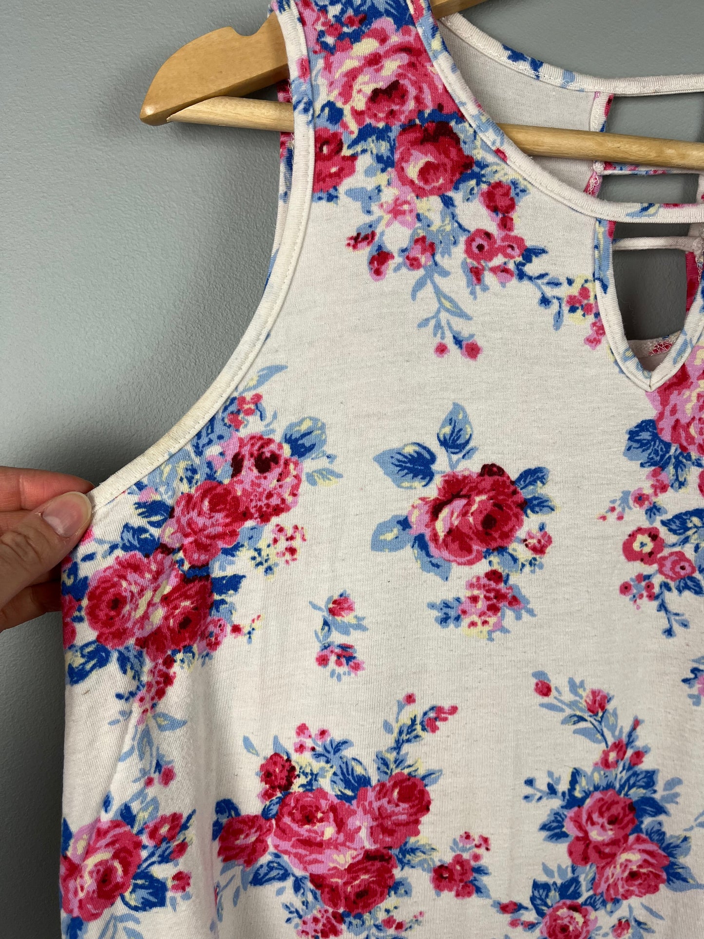Pink Blush Maternity Small Floral Tank