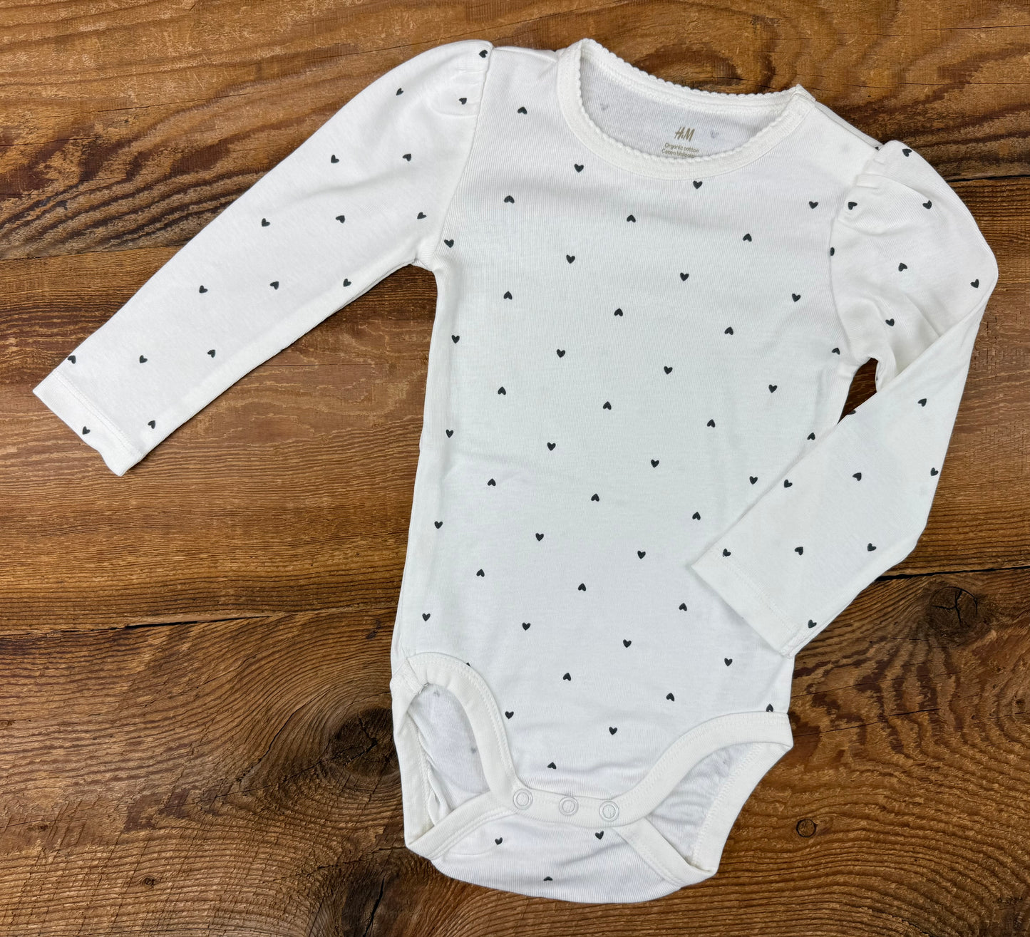 H&M 9M Heart Onesie