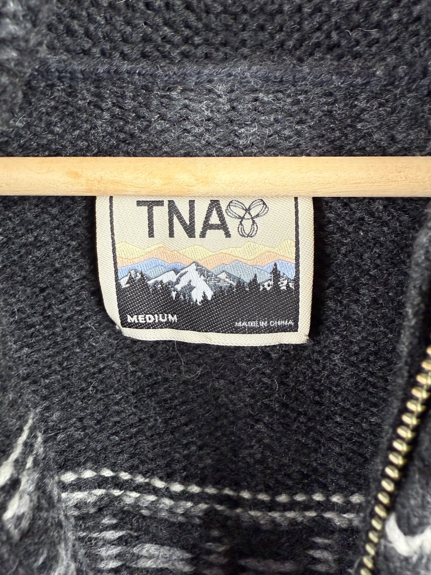 TNA Women’s Medium Reindeer Lambswool Cardigan