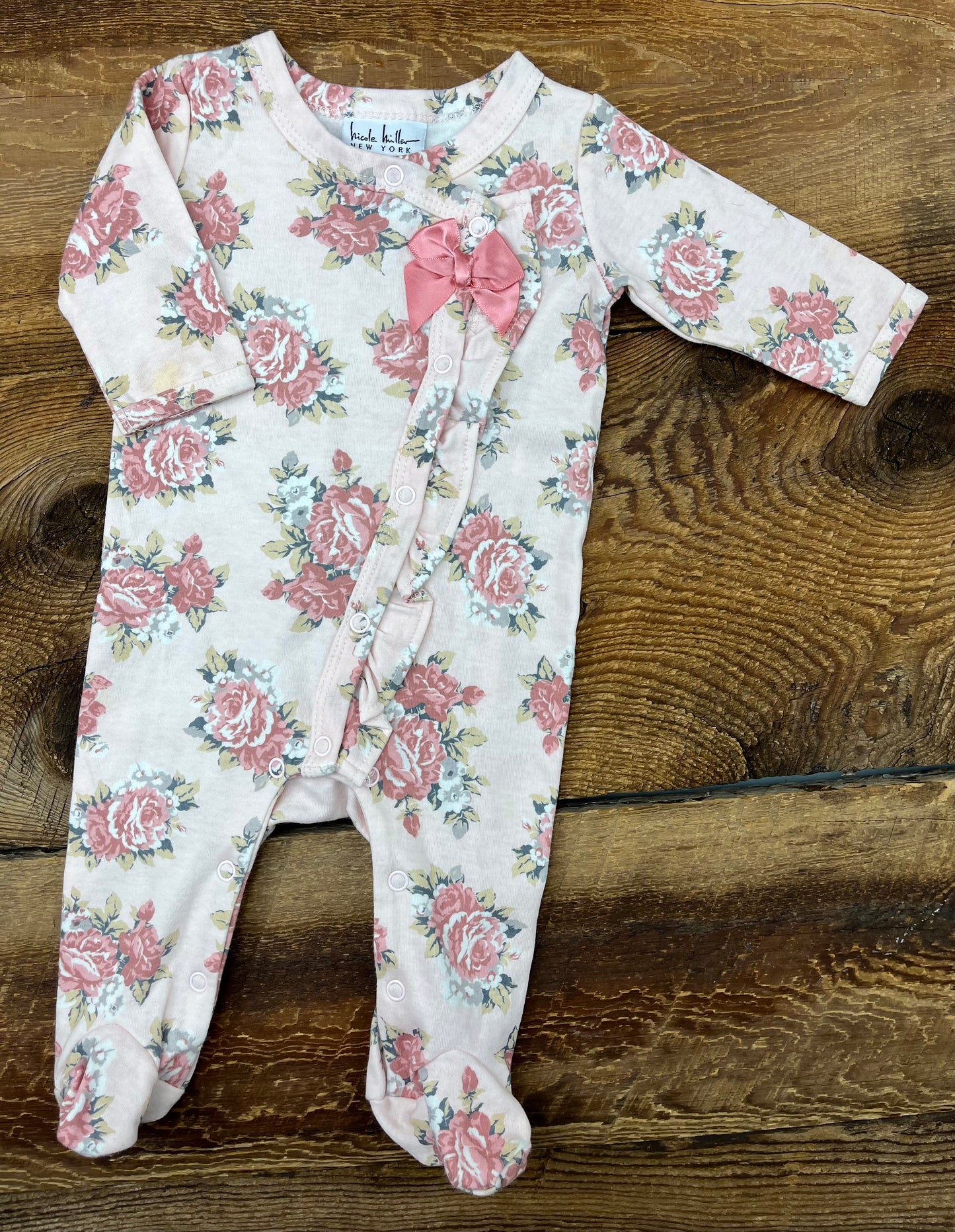 Nicole Miller 0-3M Floral Sleeper