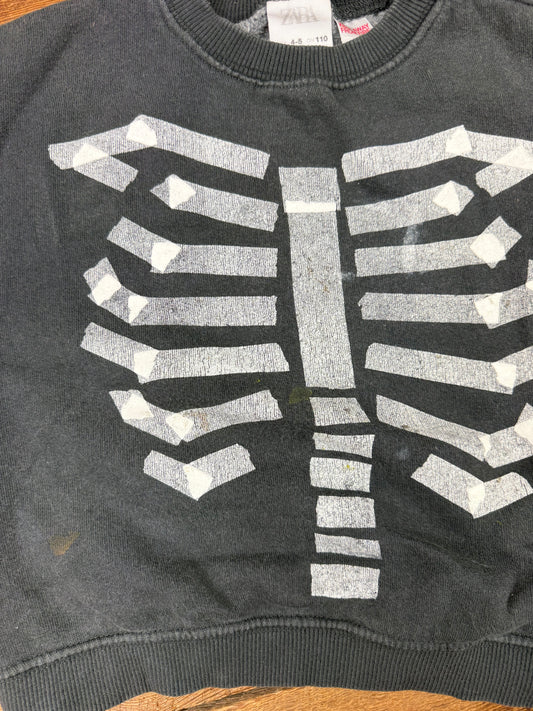 Zara 4-5T Skeleton Crewneck