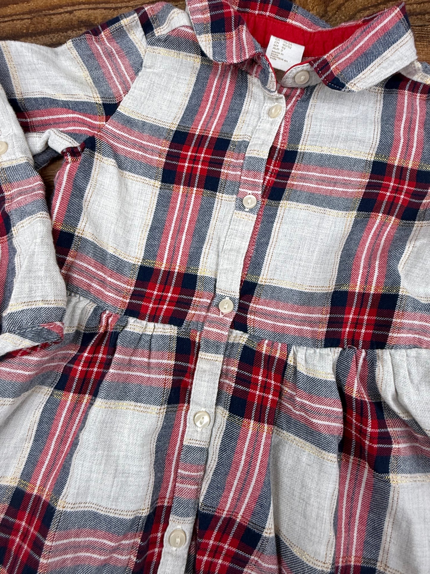 H&M 18-24M Sparkle Flannel Dress