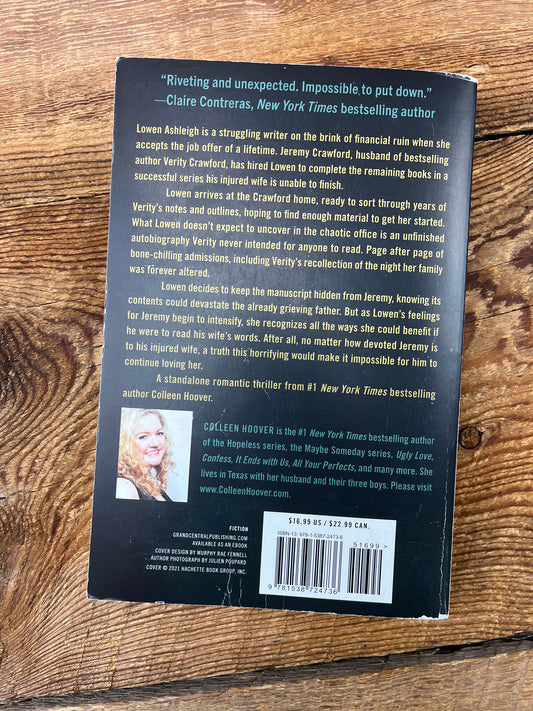 Verity by Colleen Hoover Book