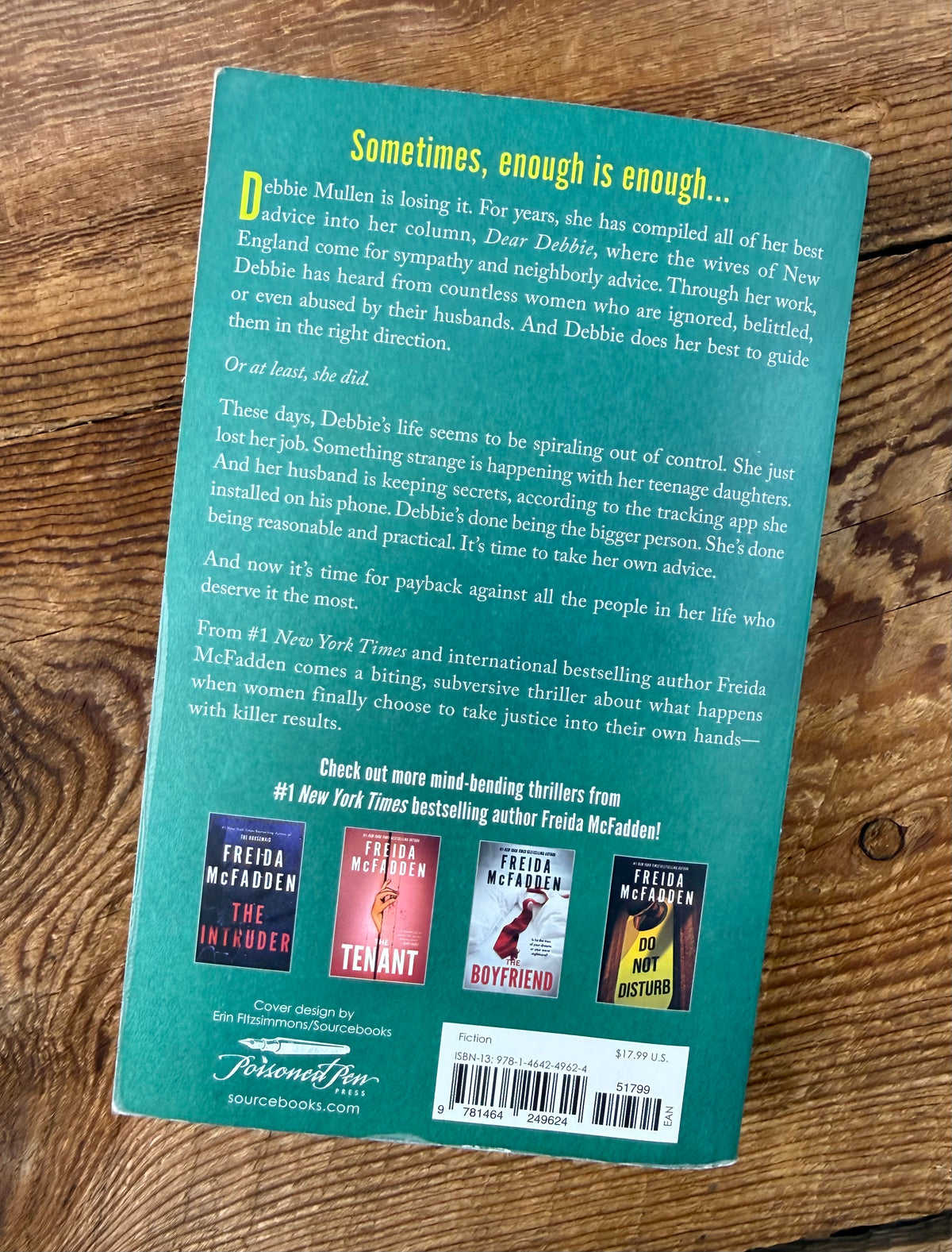 Freida McFadden, Dear Debbie Novel